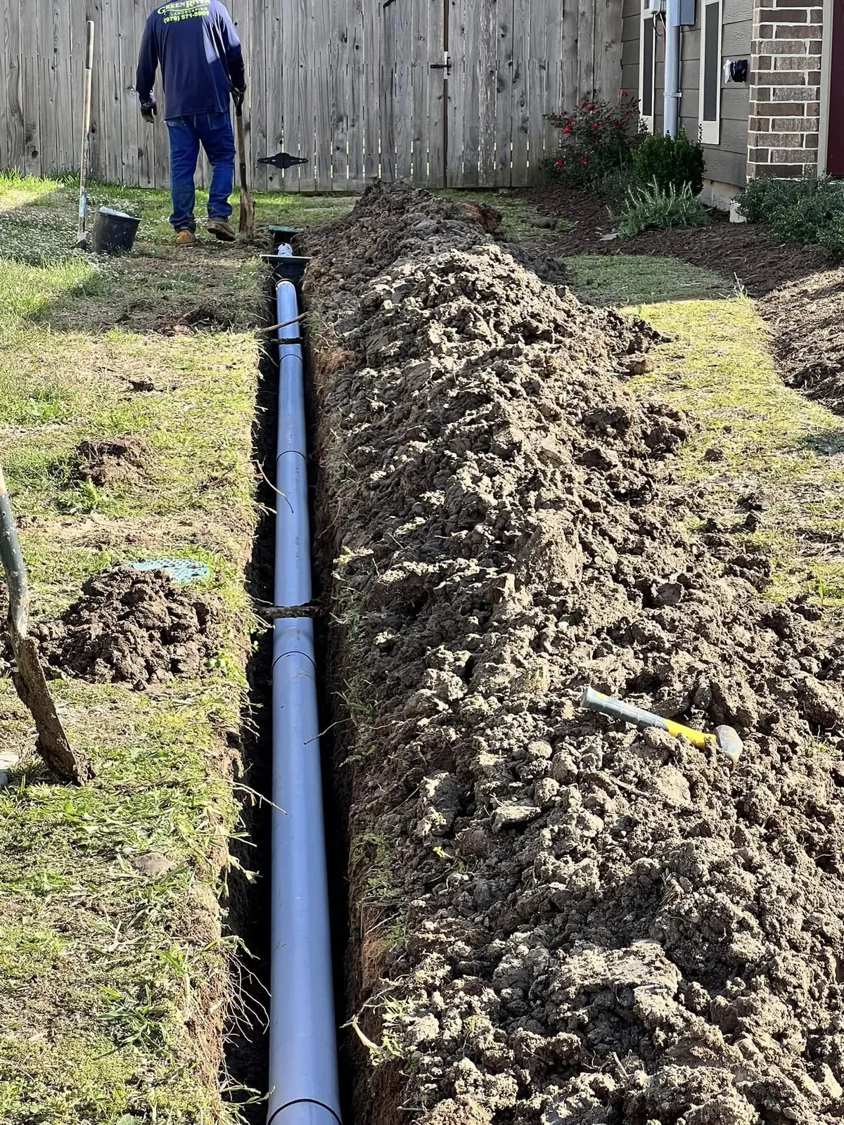 Drainage & Excavation — GreenRiver Landscaping, Bryan, Texas